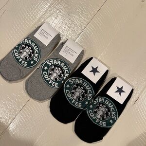 Starbucks Coffee Logo Socks - Gray and Black